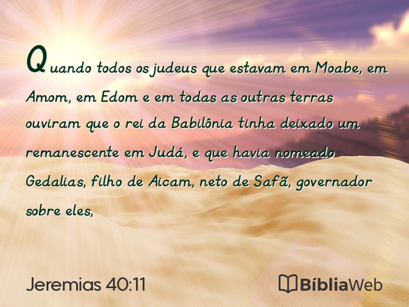 Jeremias 40:11 em imagem para compartilhar