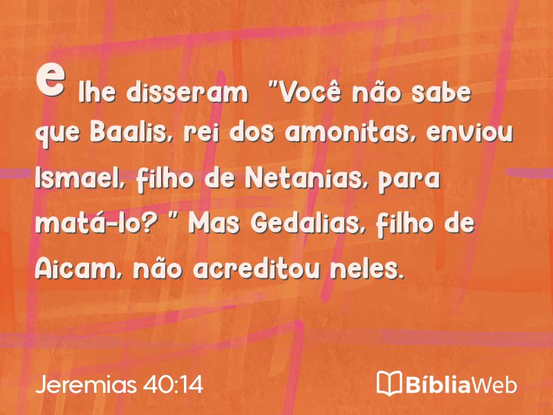 Jeremias 40:14 em imagem para compartilhar
