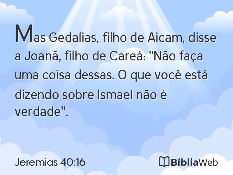 Jeremias 40:16 em imagem para compartilhar