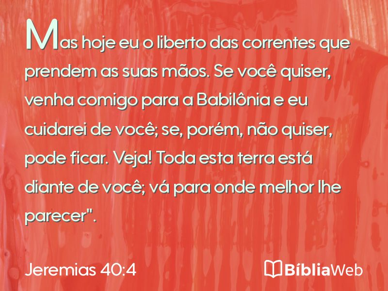 Jeremias 40:4 em imagem para compartilhar