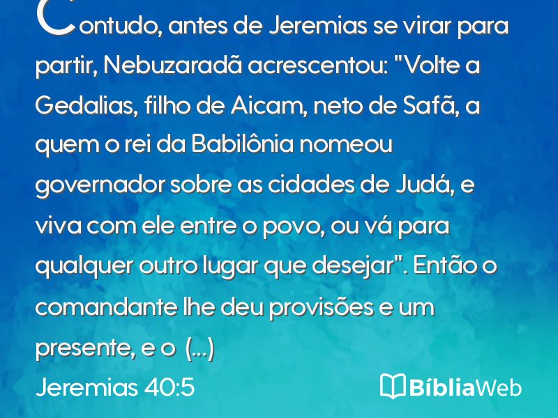 Jeremias 40:5 em imagem para compartilhar