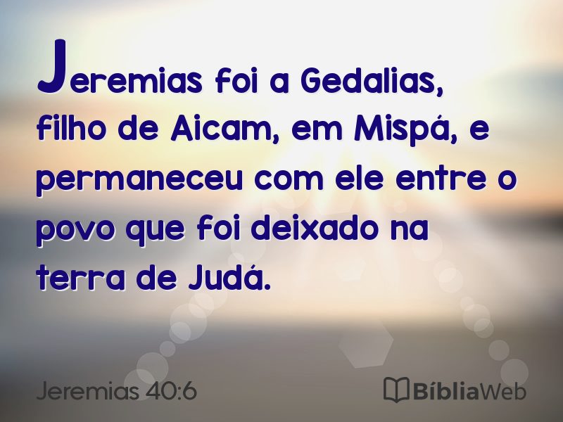 Jeremias 40:6 em imagem para compartilhar