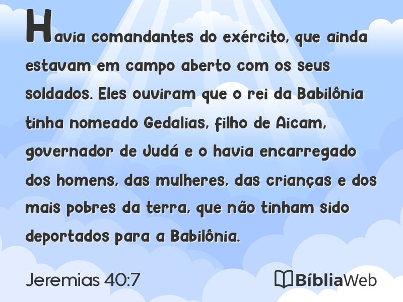 Jeremias 40:7 em imagem para compartilhar