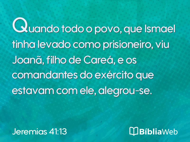 Jeremias 41:13 em imagem para compartilhar