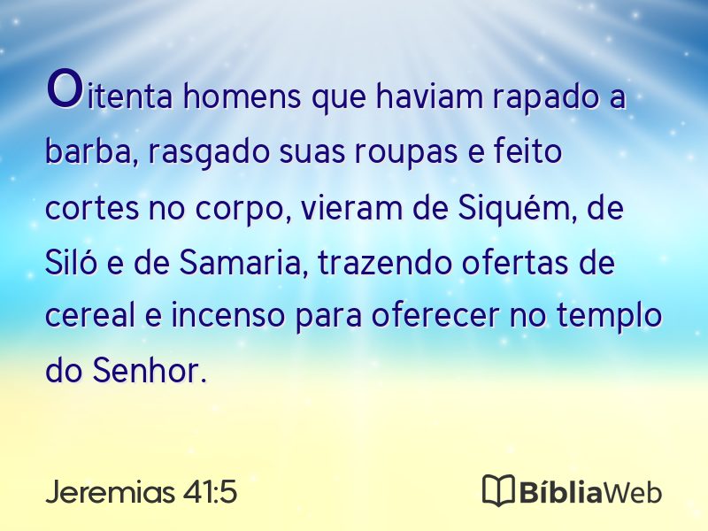 Jeremias 41:5 em imagem para compartilhar
