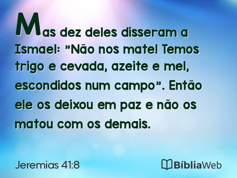 Jeremias 41:8 em imagem para compartilhar