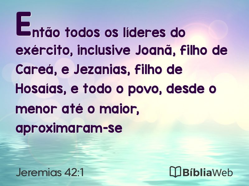 Jeremias 42:1 em imagem para compartilhar
