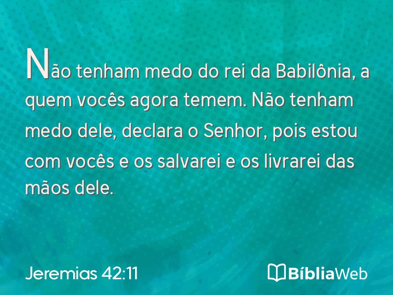 Jeremias 42:11 em imagem para compartilhar
