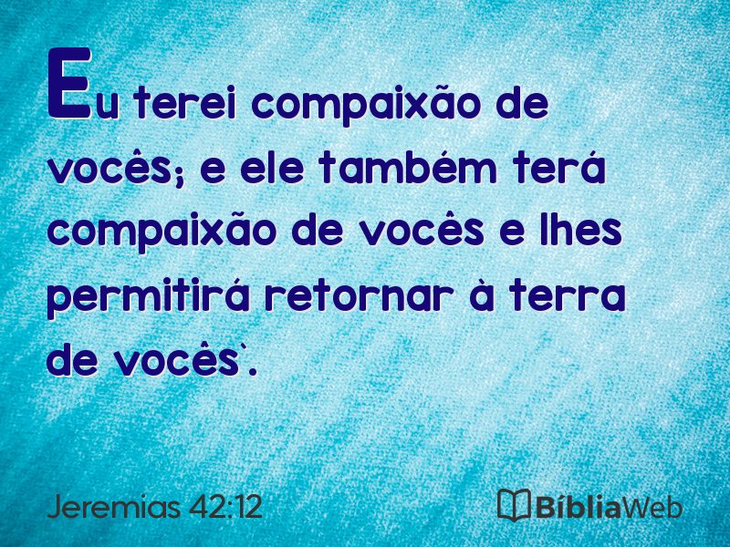 Jeremias 42:12 em imagem para compartilhar