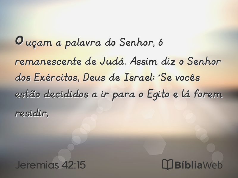 Jeremias 42:15 em imagem para compartilhar