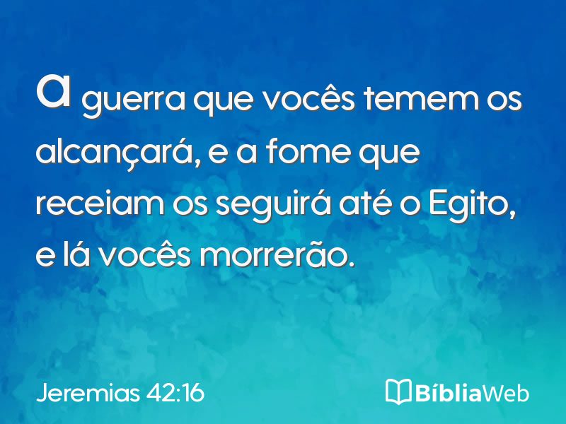 Jeremias 42:16 em imagem para compartilhar