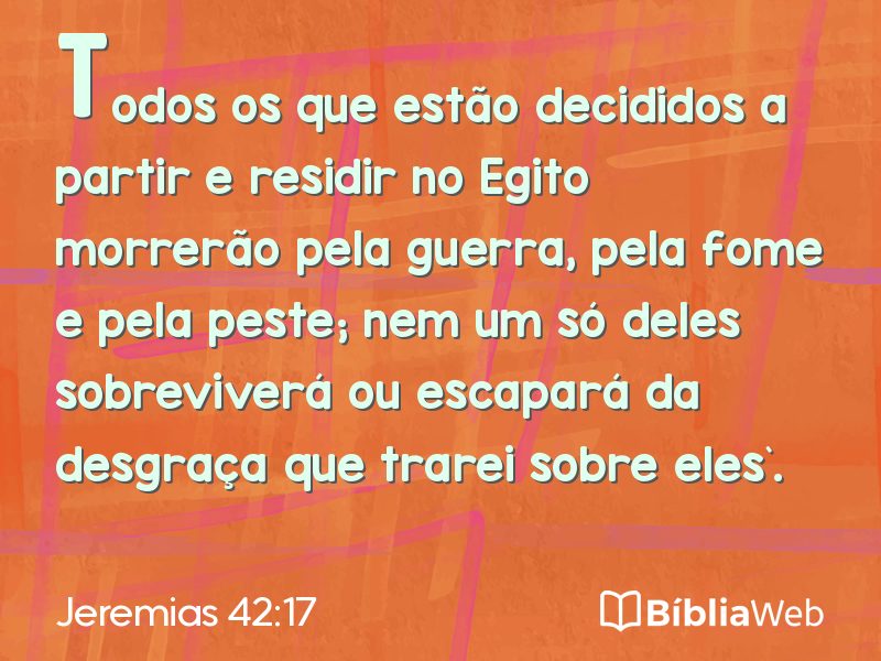 Jeremias 42:17 em imagem para compartilhar