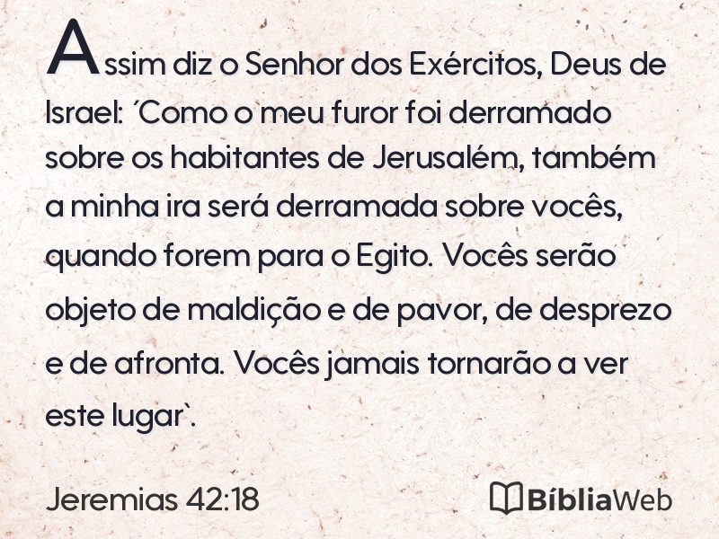 Jeremias 42:18 em imagem para compartilhar