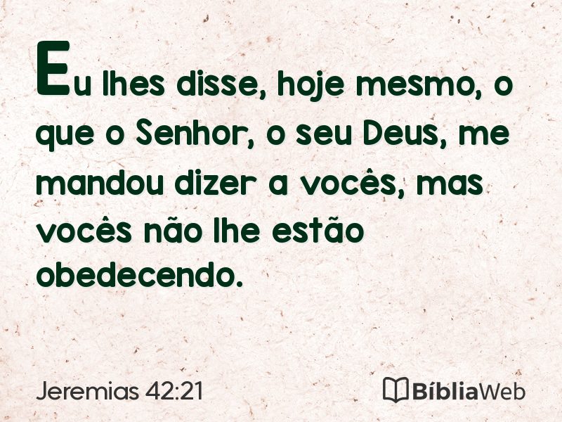 Jeremias 42:21 em imagem para compartilhar