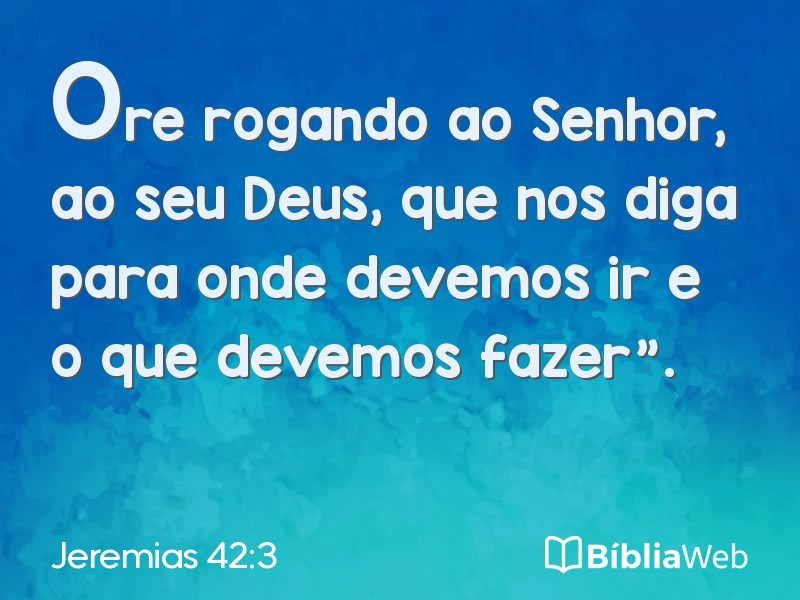 Jeremias 42:3 em imagem para compartilhar