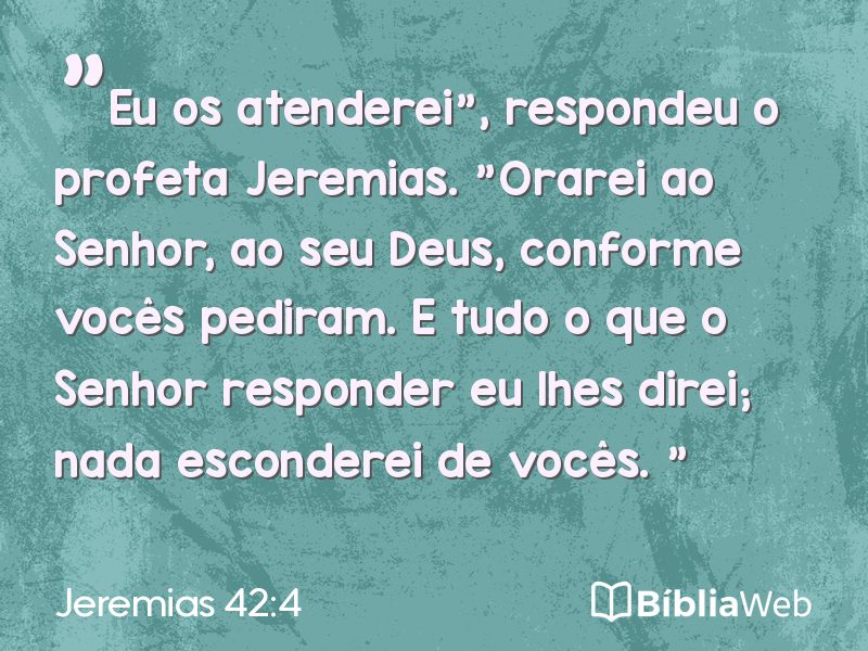 Jeremias 42:4 em imagem para compartilhar