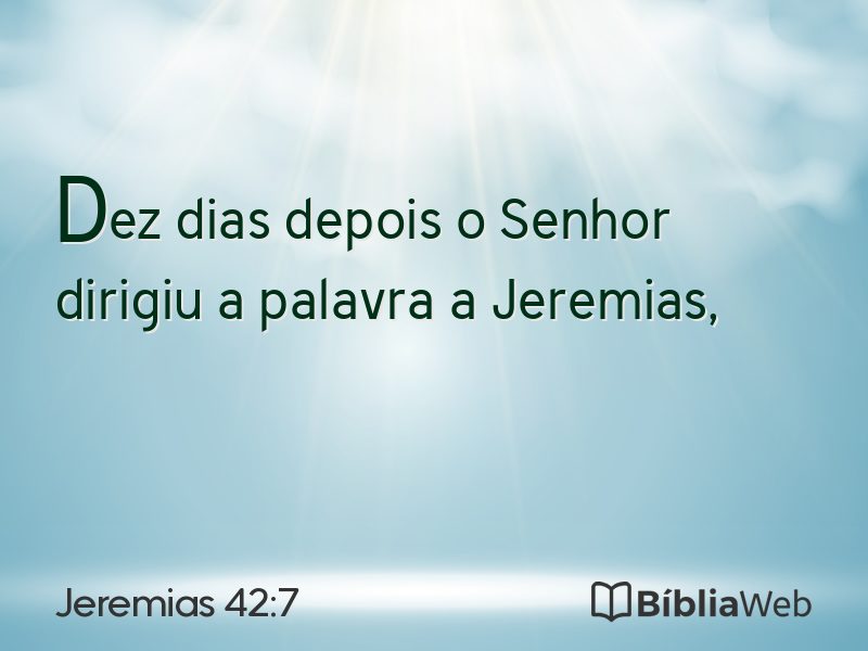 Jeremias 42:7 em imagem para compartilhar