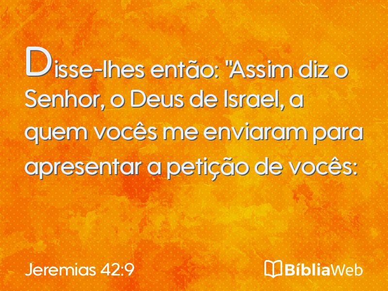 Jeremias 42:9 em imagem para compartilhar