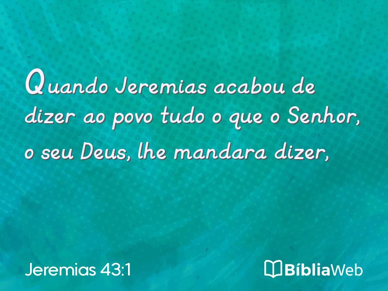 Jeremias 43:1 em imagem para compartilhar