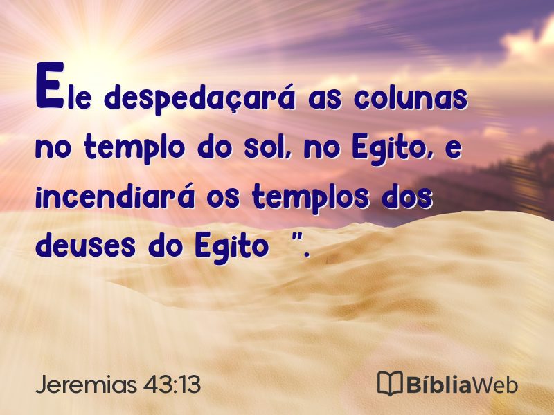 Jeremias 43:13 em imagem para compartilhar