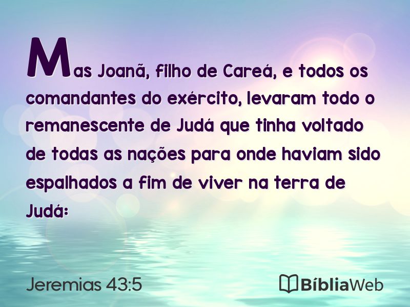 Jeremias 43:5 em imagem para compartilhar