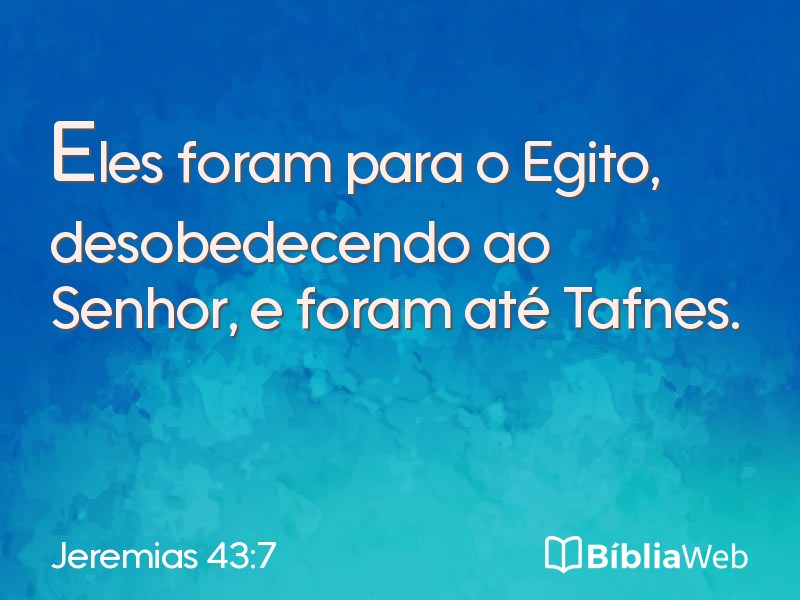 Jeremias 43:7 em imagem para compartilhar