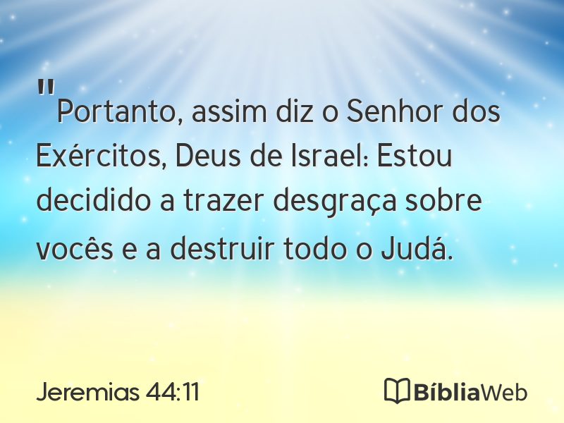 Jeremias 44:11 em imagem para compartilhar