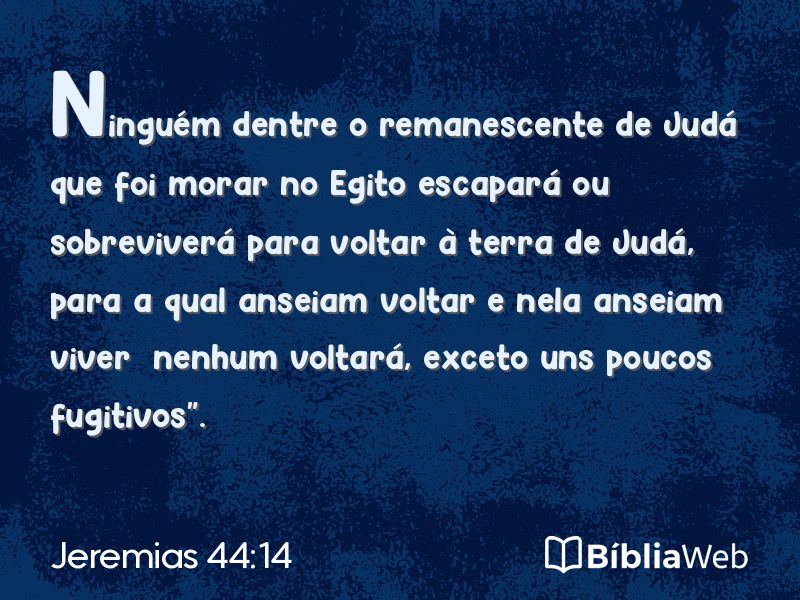 Jeremias 44:14 em imagem para compartilhar