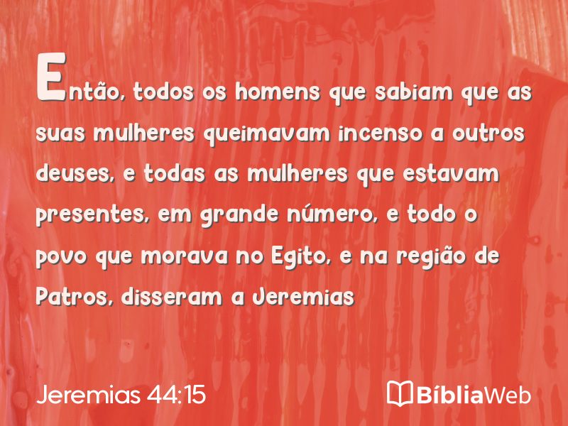 Jeremias 44:15 em imagem para compartilhar