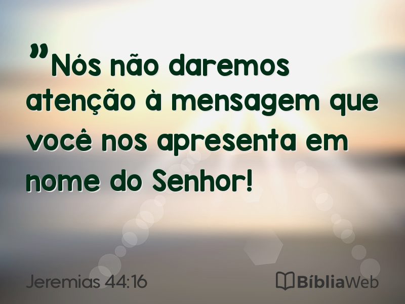 Jeremias 44:16 em imagem para compartilhar