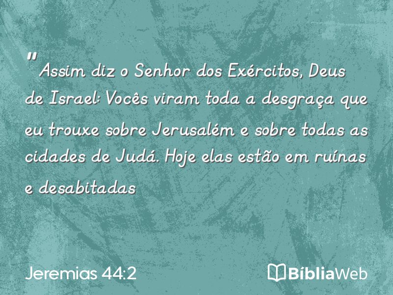 Jeremias 44:2 em imagem para compartilhar
