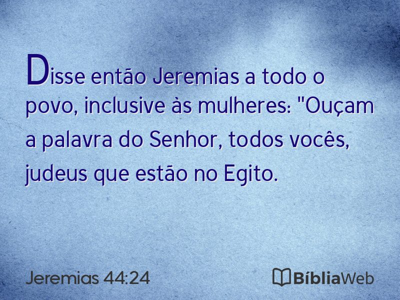 Jeremias 44:24 em imagem para compartilhar