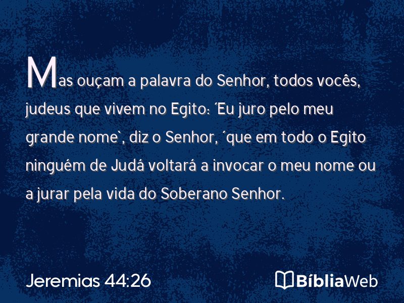Jeremias 44:26 em imagem para compartilhar