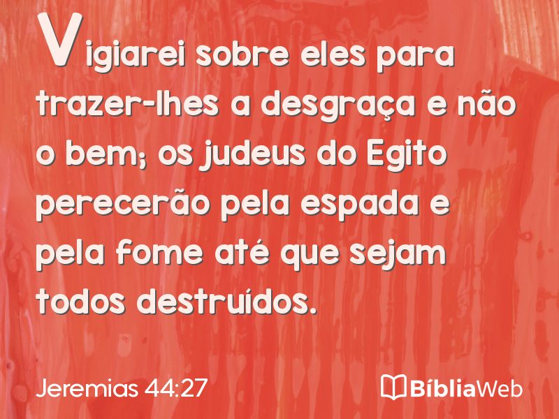 Jeremias 44:27 em imagem para compartilhar