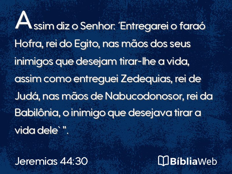 Jeremias 44:30 em imagem para compartilhar