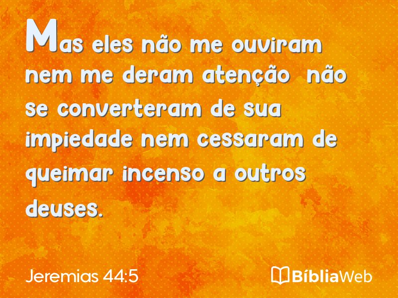 Jeremias 44:5 em imagem para compartilhar