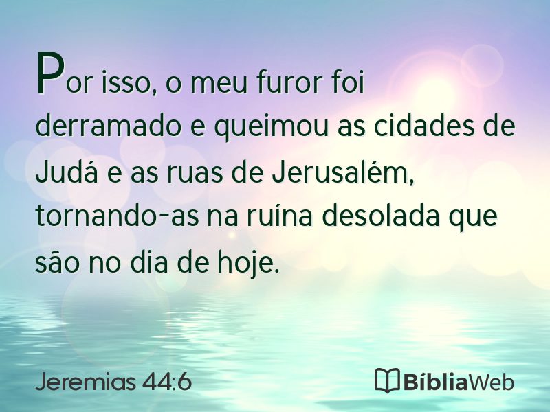 Jeremias 44:6 em imagem para compartilhar