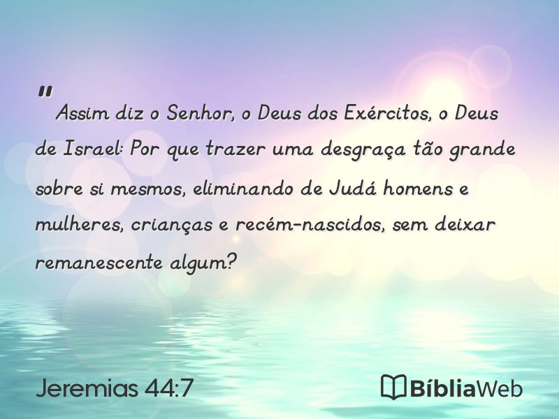 Jeremias 44:7 em imagem para compartilhar