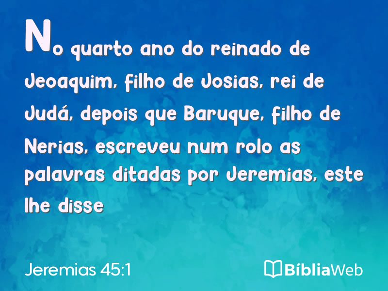 Jeremias 45:1 em imagem para compartilhar