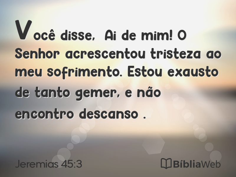 Jeremias 45:3 em imagem para compartilhar