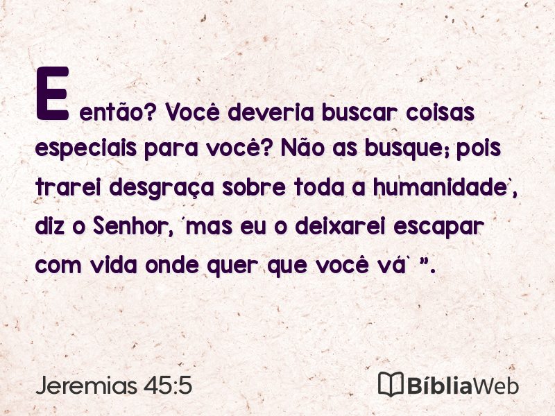 Jeremias 45:5 em imagem para compartilhar