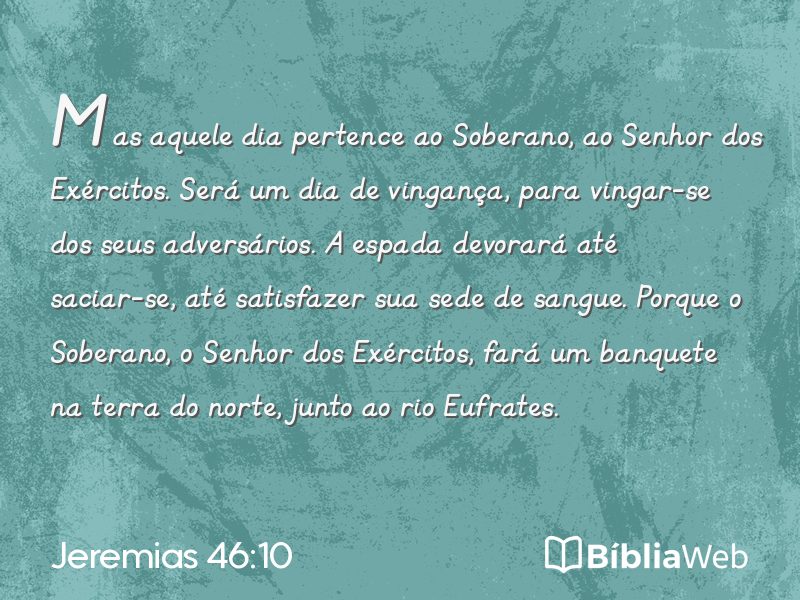 Jeremias 46:10 em imagem para compartilhar