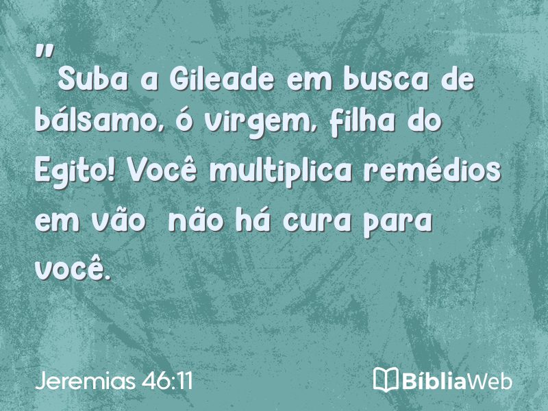 Jeremias 46:11 em imagem para compartilhar