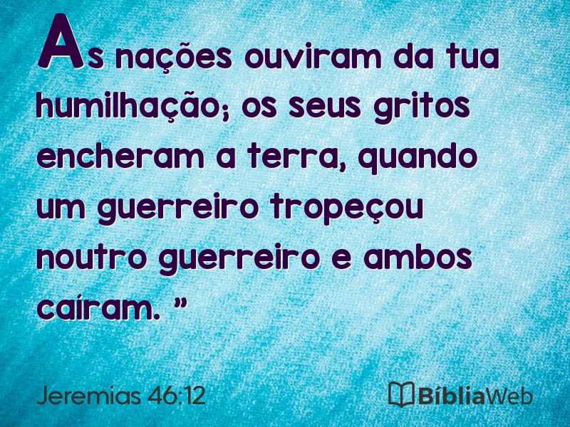 Jeremias 46:12 em imagem para compartilhar