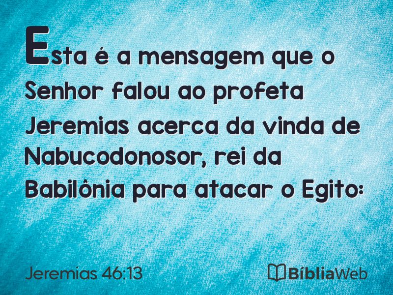 Jeremias 46:13 em imagem para compartilhar