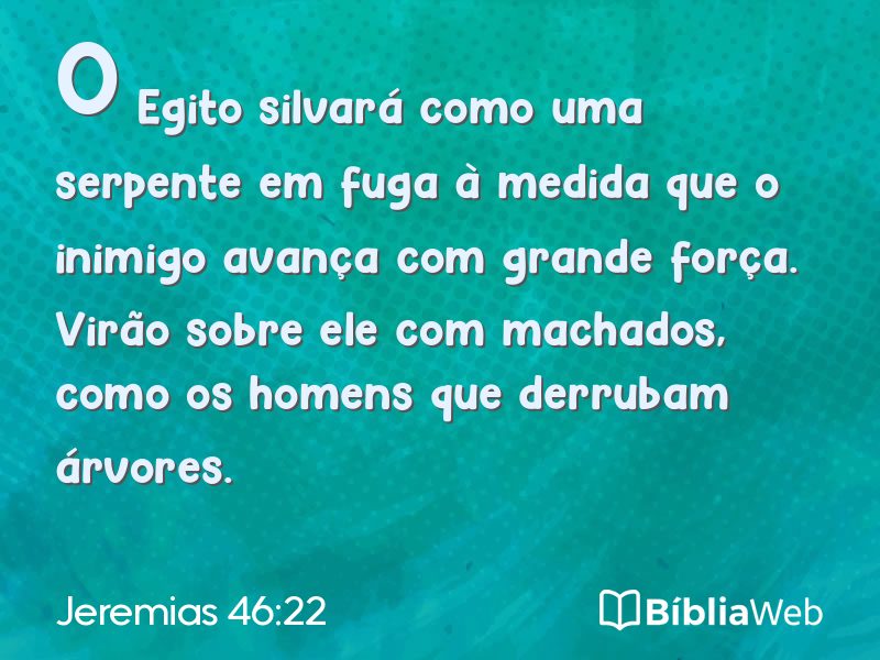 Jeremias 46:22 em imagem para compartilhar