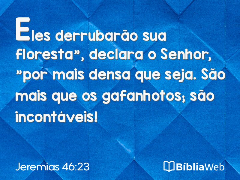 Jeremias 46:23 em imagem para compartilhar