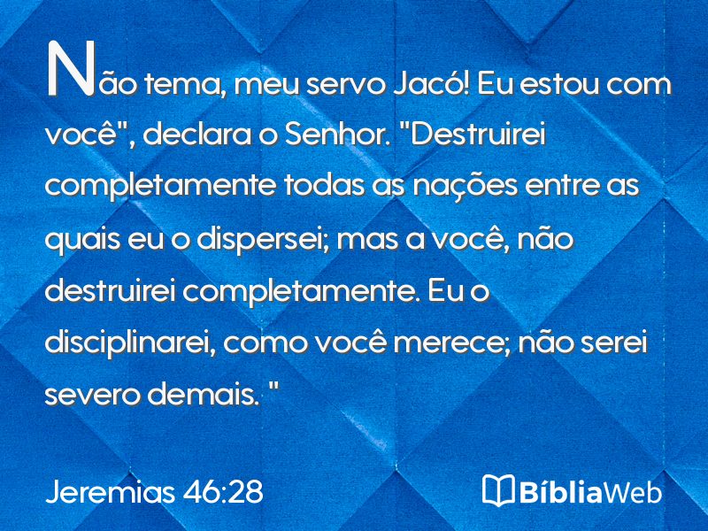 Jeremias 46:28 em imagem para compartilhar