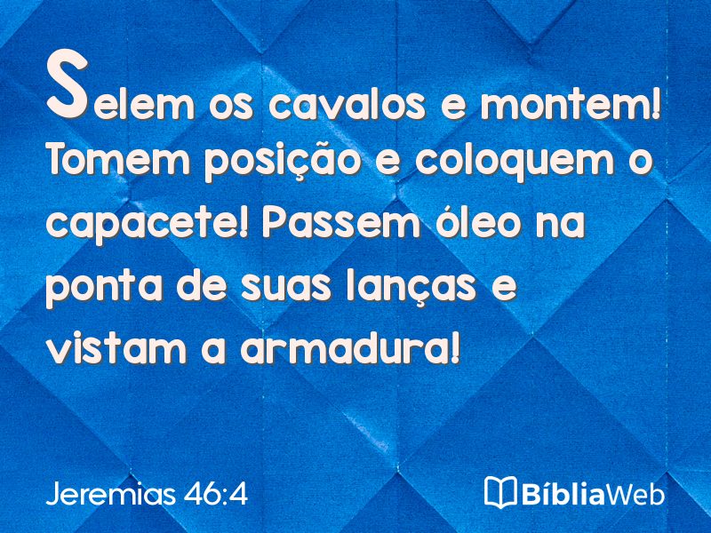 Jeremias 46:4 em imagem para compartilhar