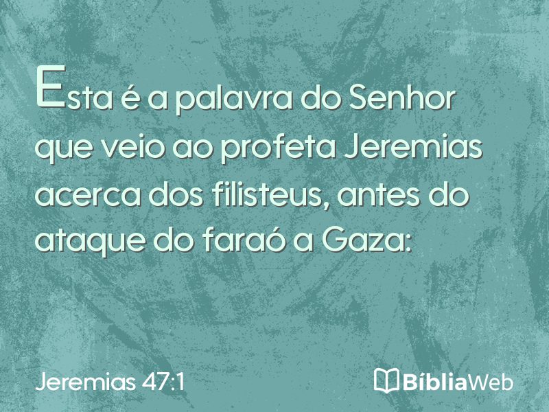 Jeremias 47:1 em imagem para compartilhar